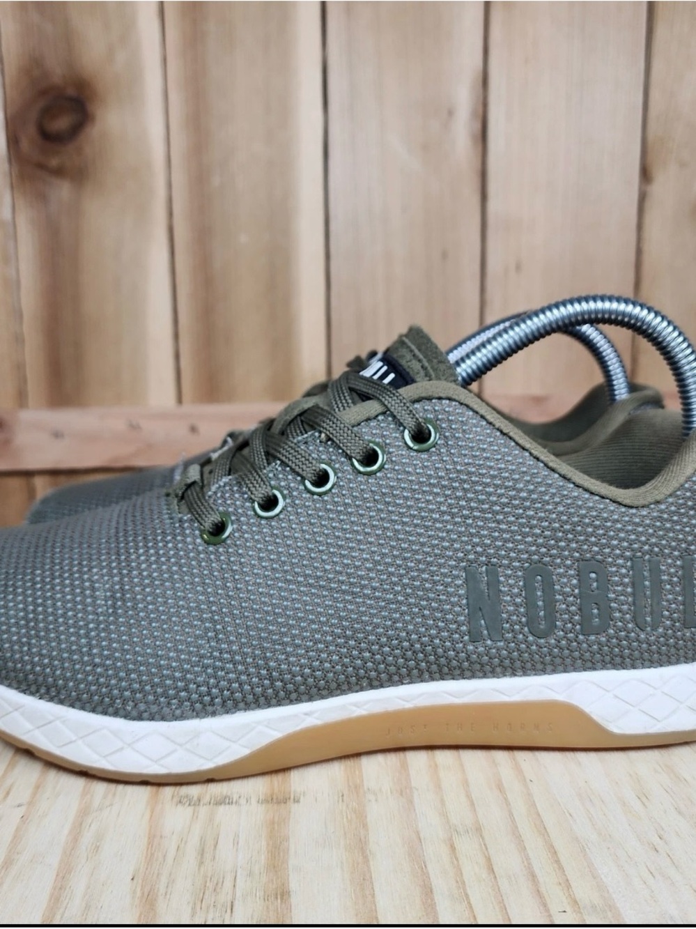 NOBULL Olive Green Knit Trainer with Gum Sole